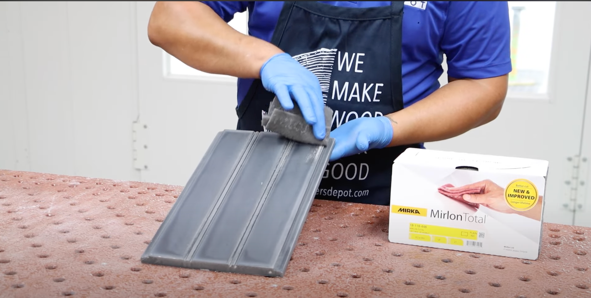 Using mirka mirlon abrasives